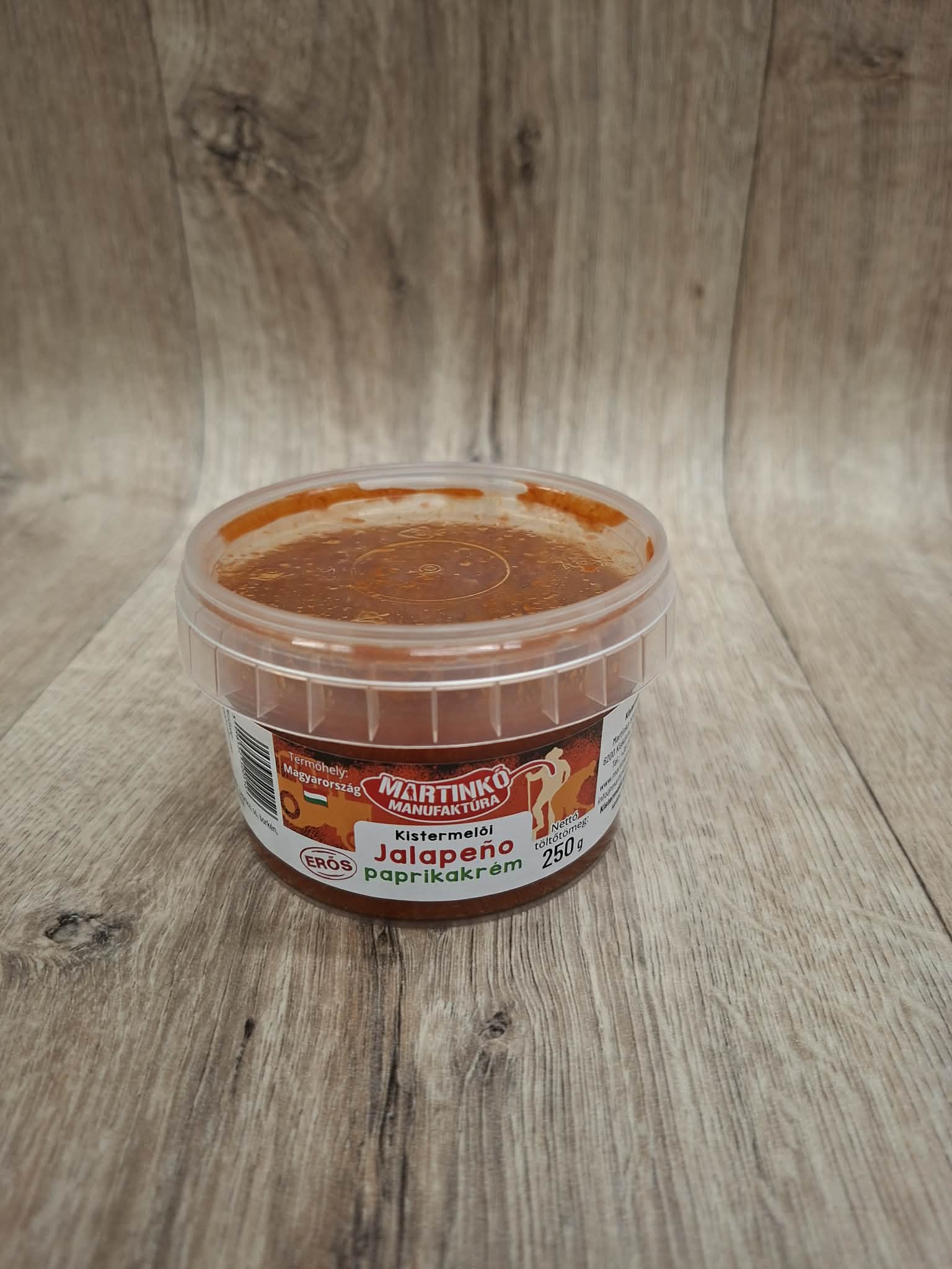 Martinkó Manufaktúra erős jalapeño paprikakrém 250 grammos vödörben