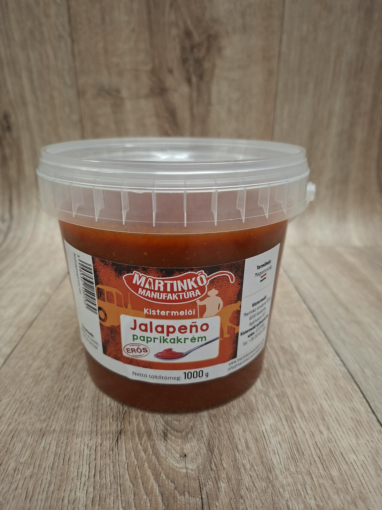 Martinkó Manufaktúra erős jalapeño paprikakrém 1000 grammos vödörben