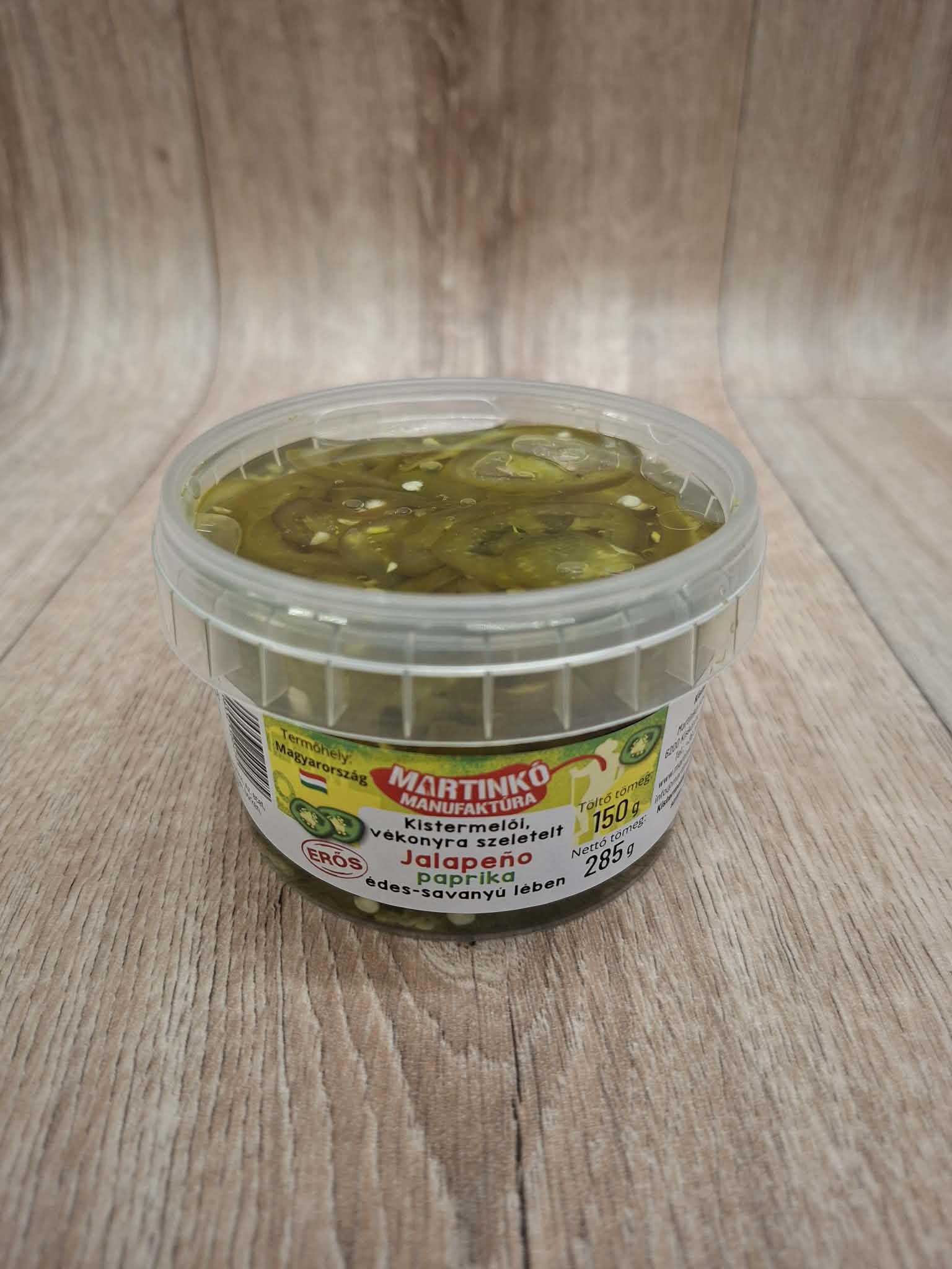 Martinkó Manufaktúra szeletelt jalapeño paprika 150 grammos dobozban